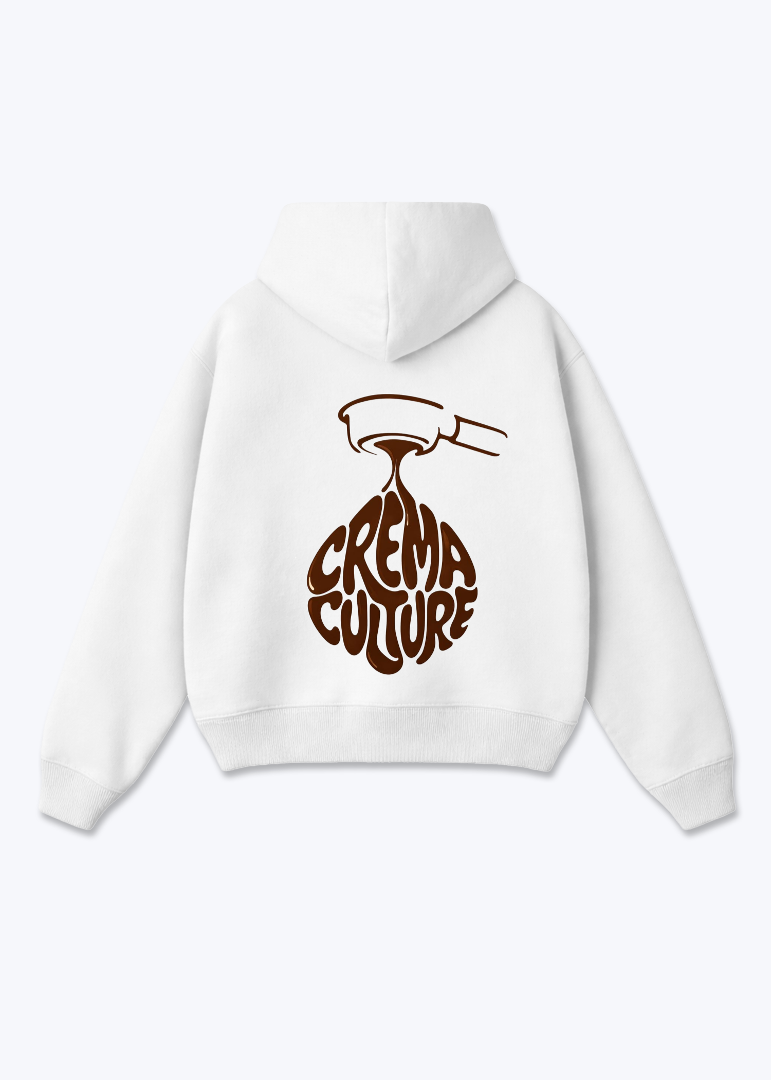 Crema Culture Oversized Hoodie - White Back (Designed)