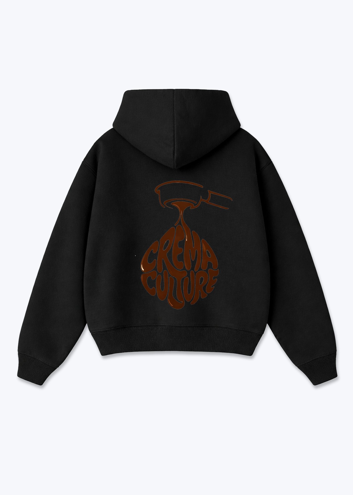 Crema Culture Oversized Hoodie - Black Back (Designed)