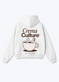 Good Coffe Better Days Oversized Hoodie - White Back (Designed)