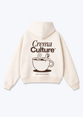 Good Coffe Better Days Oversized Zip Hoodie - Beige Back (Designed)