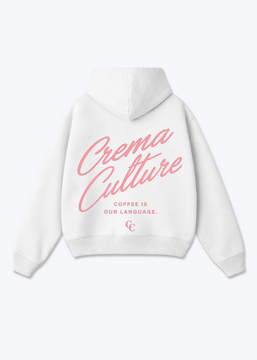 Coffe is our Language Oversized Hoodie - White Back (Designed)