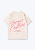 Coffe is our Language Oversized Shirt - Beige Back (Designed)