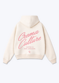 Coffe is our Language Oversized Zip Hoodie - Beige Back (Designed)