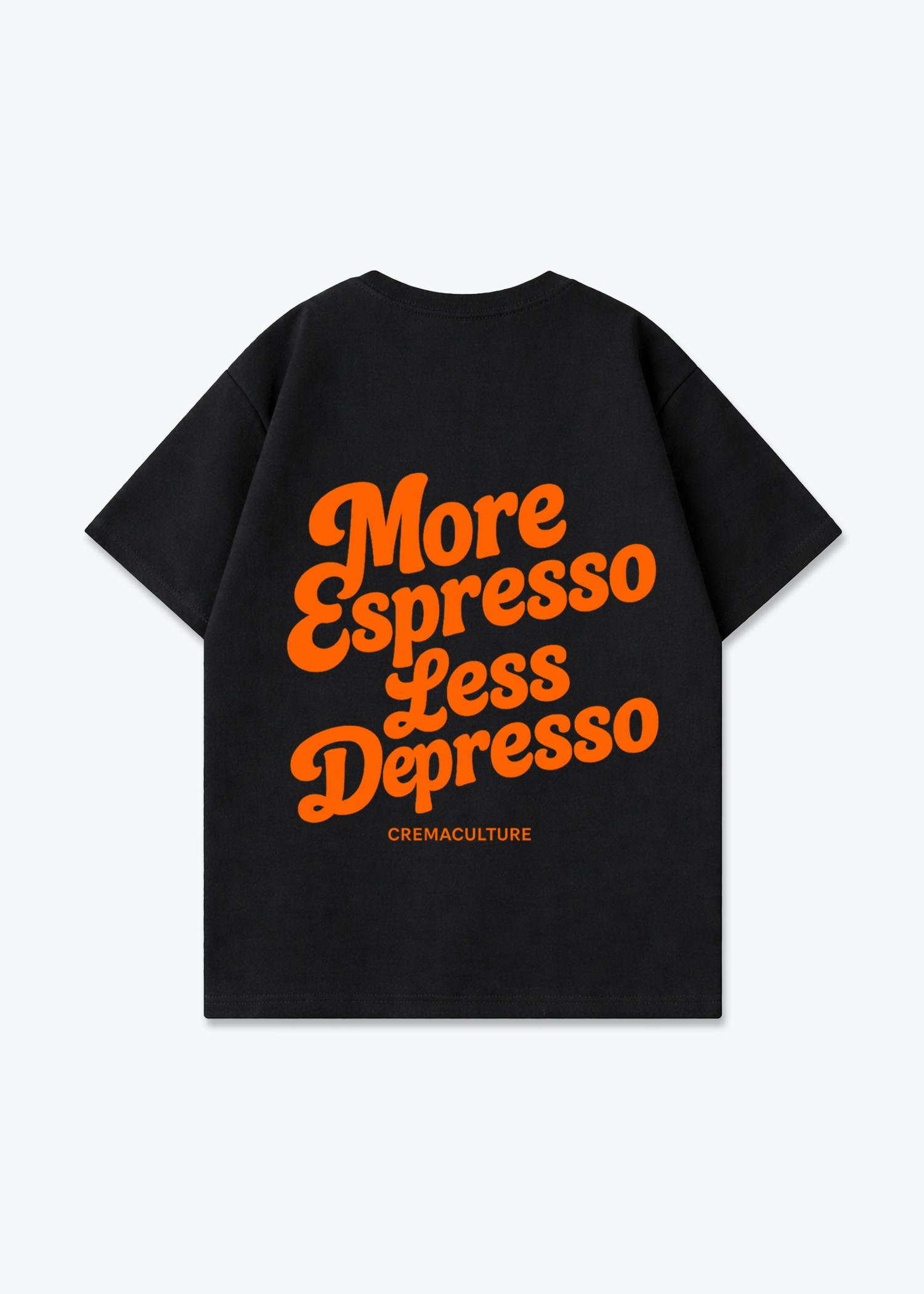 More Espresso Less Depresso Oversized Shirt - Black Back (Designed)
