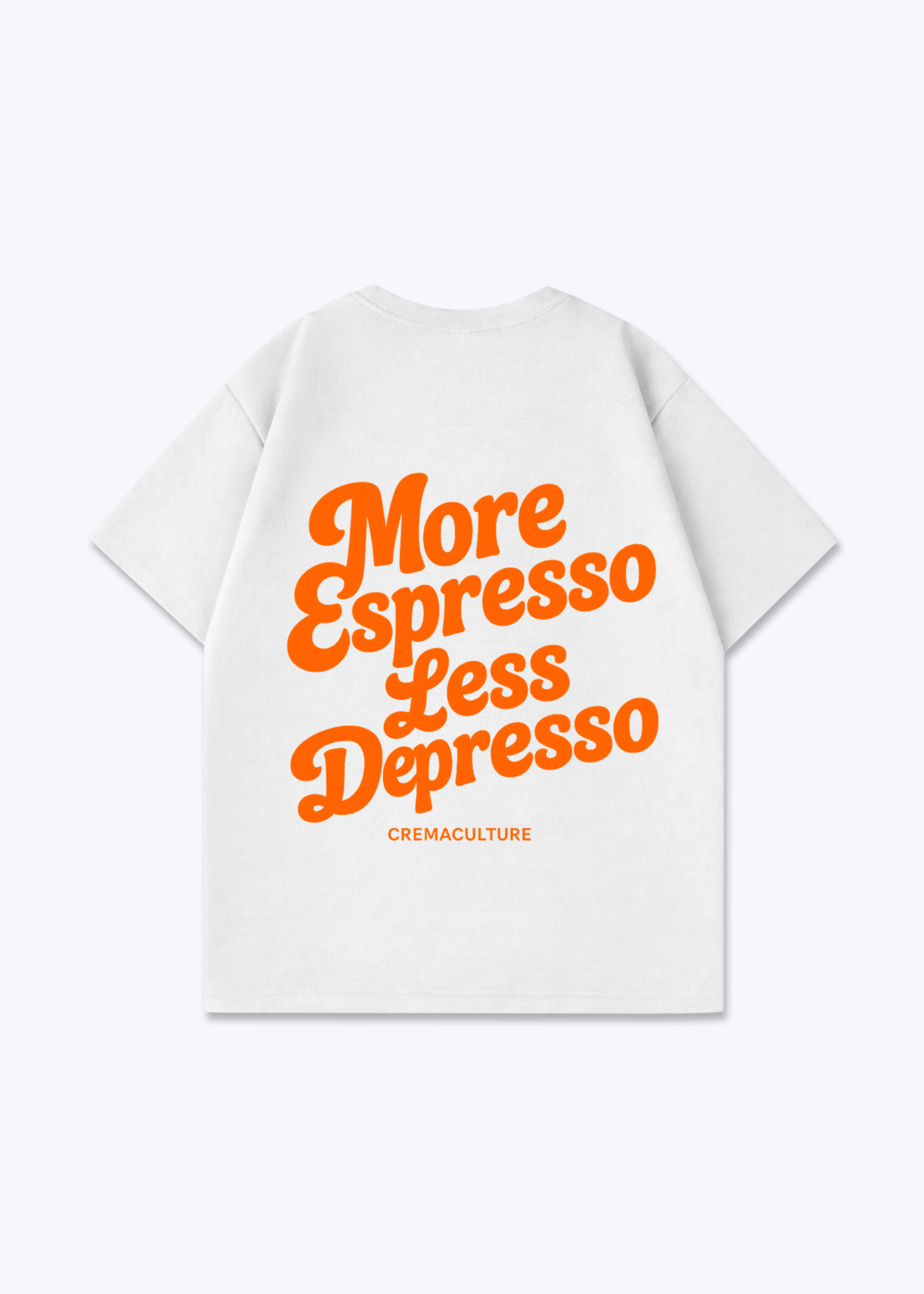 More Espresso Less Depresso Oversized Shirt - White Back (Designed)