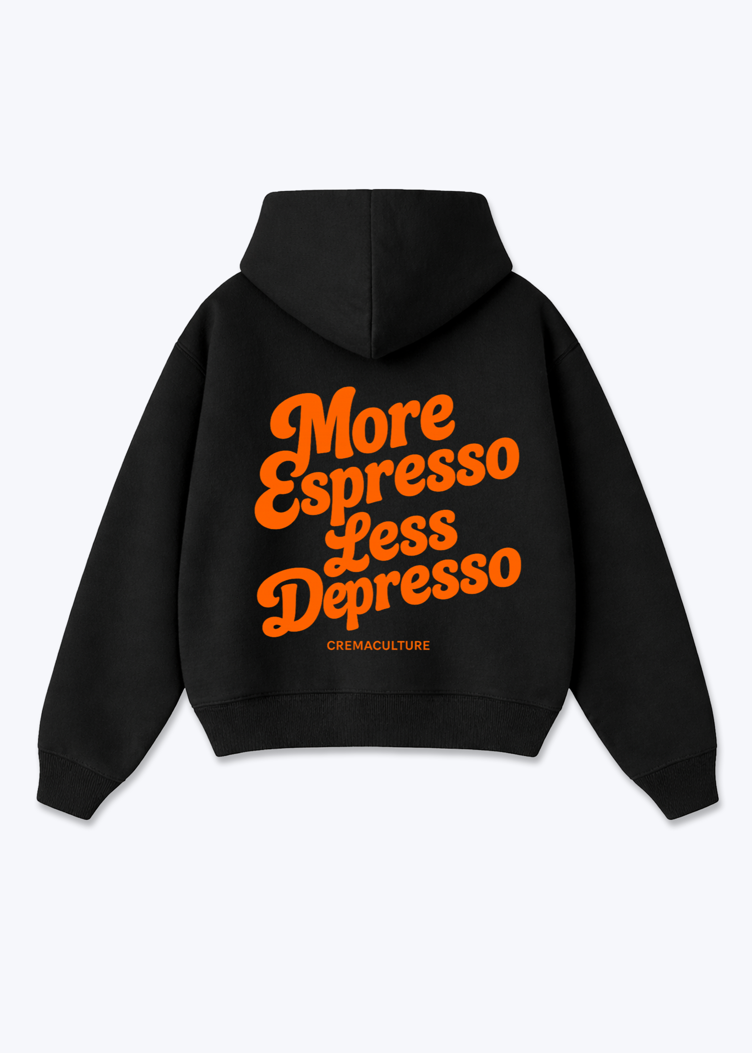 More Espresso Less Despresso Oversized Zip Hoodie - Black Back (Designed)