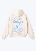 Never Skip Espresso Oversized Zip Hoodie - Beige Back (Designed)
