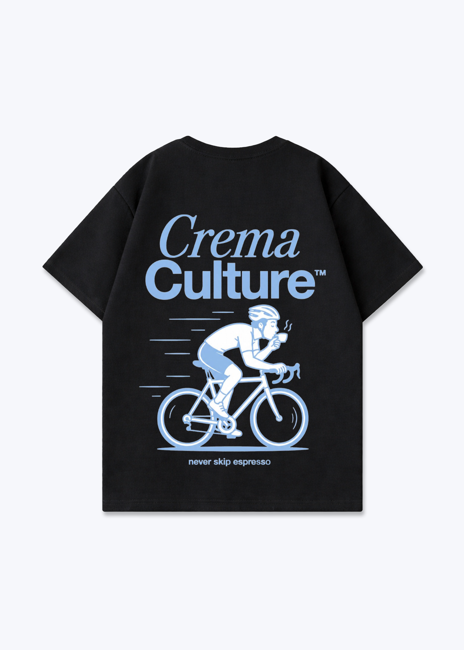Never Skip Espresso Oversized Shirt - Black Back (Designed)
