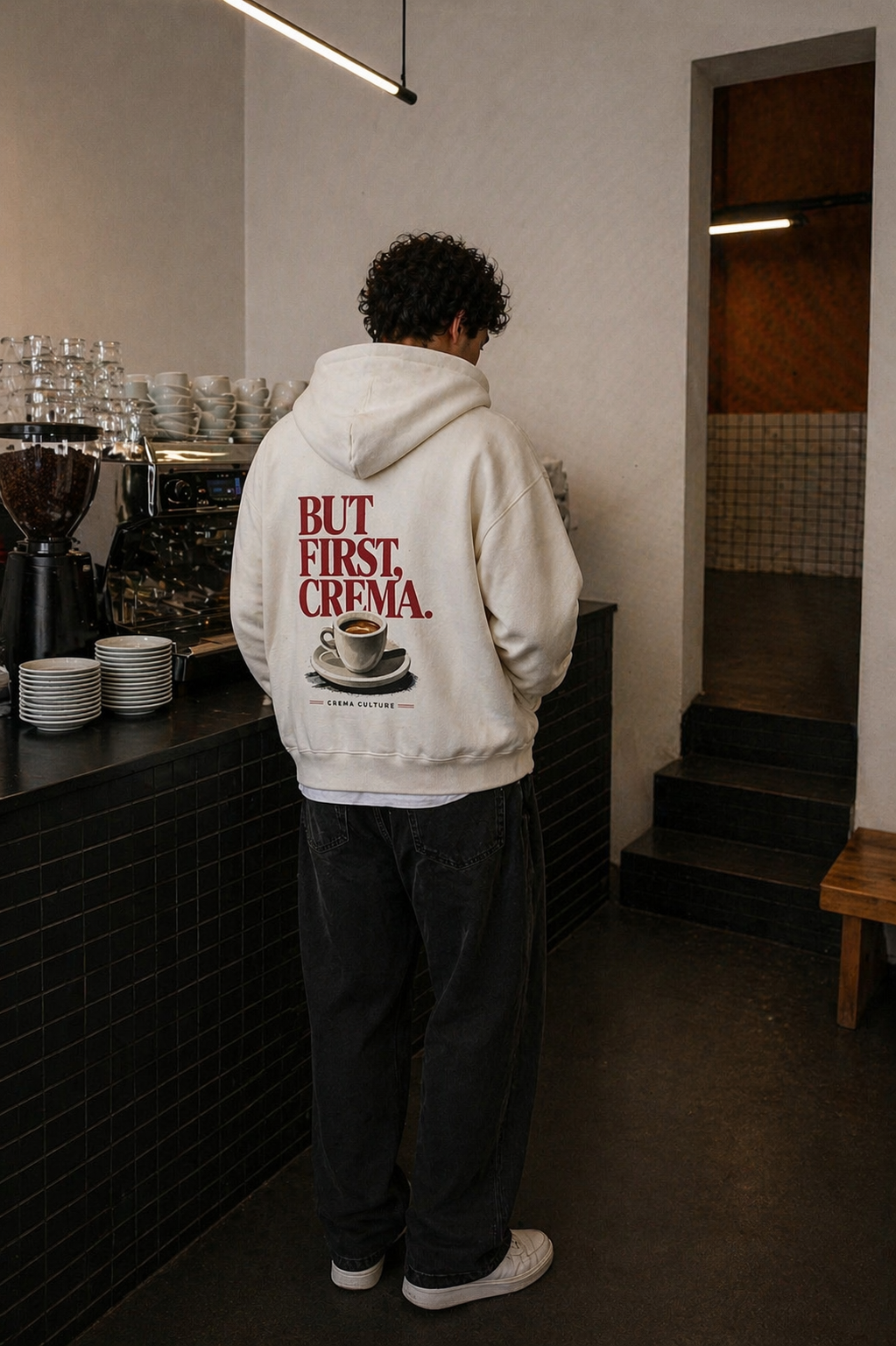 But first Crema Oversized Zip Hoodie