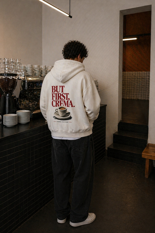 But first Crema Oversized Zip Hoodie
